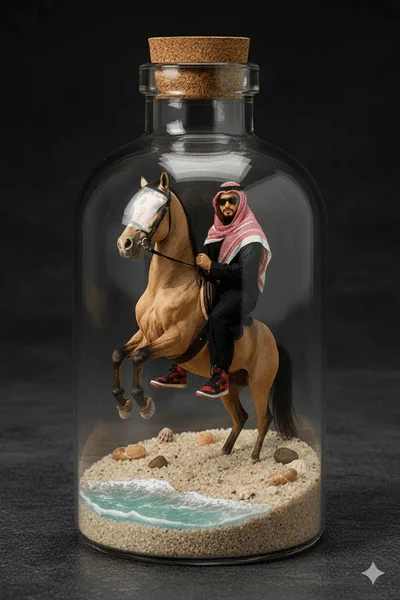 Glass Bottle Diorama Example